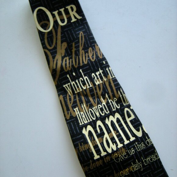 The Lord's Prayer Tie - Men's silk Tie - Christian - Picture 1 of 7